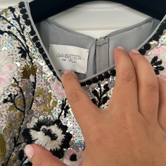 NEW Giambattista Valli Floral sequined embroidered gown Sz 44 - Picture 8 of 17